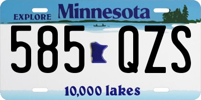 MN license plate 585QZS