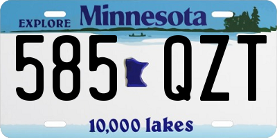 MN license plate 585QZT