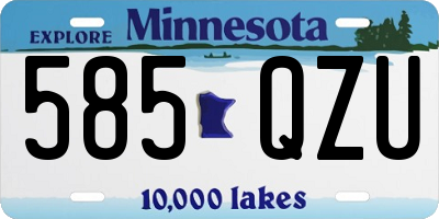 MN license plate 585QZU
