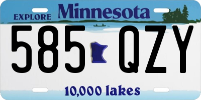 MN license plate 585QZY
