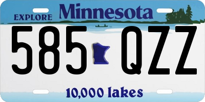 MN license plate 585QZZ