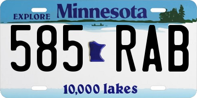 MN license plate 585RAB