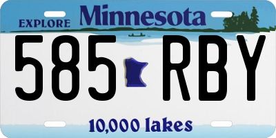 MN license plate 585RBY