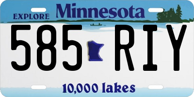 MN license plate 585RIY