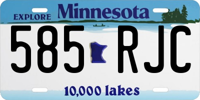 MN license plate 585RJC
