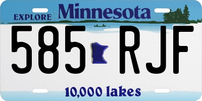 MN license plate 585RJF