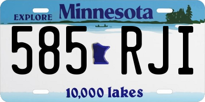 MN license plate 585RJI