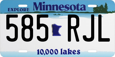 MN license plate 585RJL