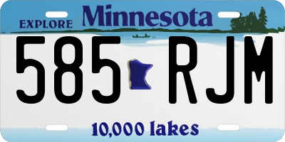 MN license plate 585RJM