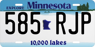 MN license plate 585RJP