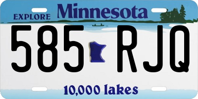 MN license plate 585RJQ