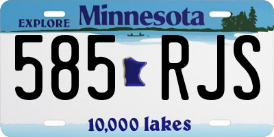 MN license plate 585RJS