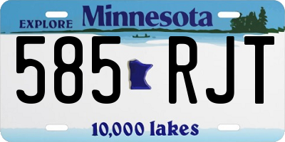 MN license plate 585RJT