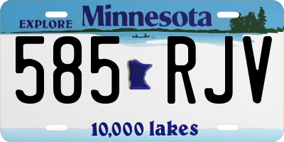 MN license plate 585RJV