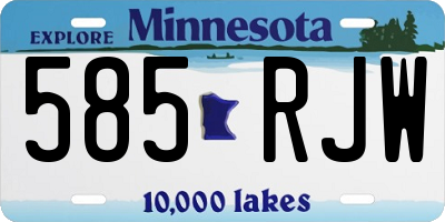 MN license plate 585RJW