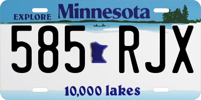 MN license plate 585RJX