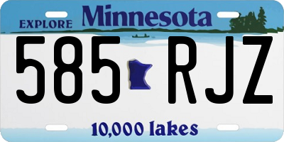 MN license plate 585RJZ