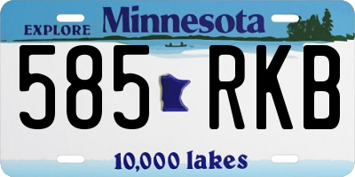 MN license plate 585RKB