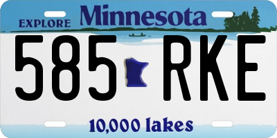 MN license plate 585RKE