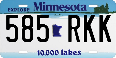 MN license plate 585RKK