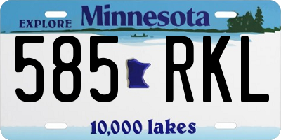 MN license plate 585RKL