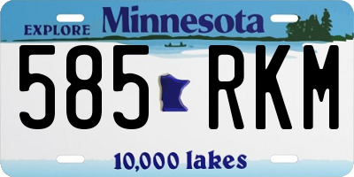 MN license plate 585RKM