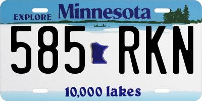 MN license plate 585RKN