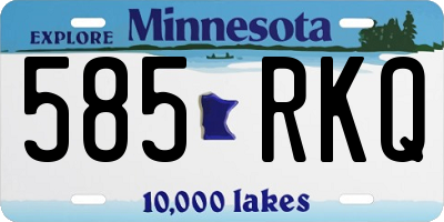 MN license plate 585RKQ