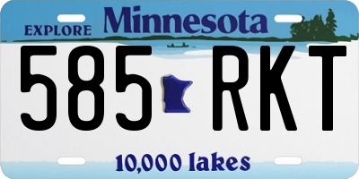 MN license plate 585RKT