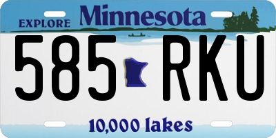 MN license plate 585RKU
