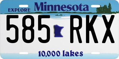 MN license plate 585RKX
