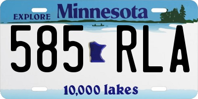 MN license plate 585RLA