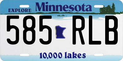 MN license plate 585RLB