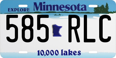 MN license plate 585RLC