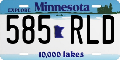 MN license plate 585RLD