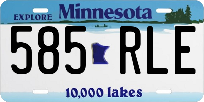 MN license plate 585RLE