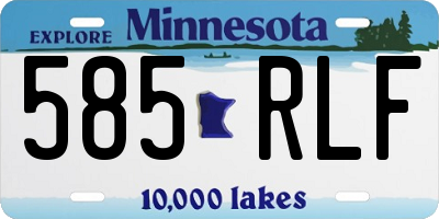 MN license plate 585RLF