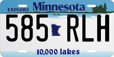 MN license plate 585RLH