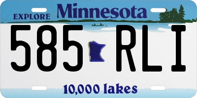 MN license plate 585RLI
