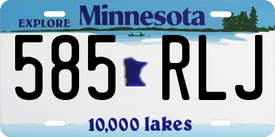 MN license plate 585RLJ