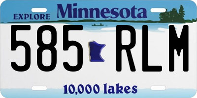 MN license plate 585RLM