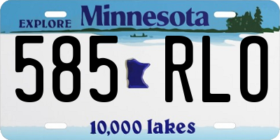 MN license plate 585RLO