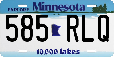 MN license plate 585RLQ