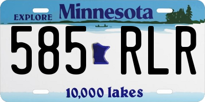 MN license plate 585RLR