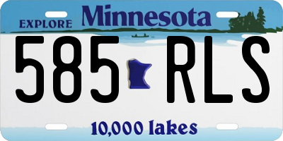 MN license plate 585RLS