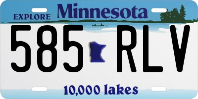 MN license plate 585RLV