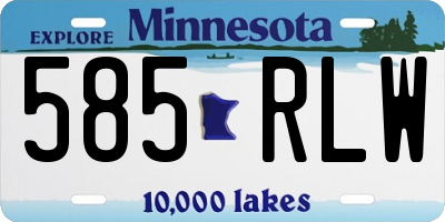 MN license plate 585RLW
