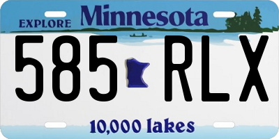 MN license plate 585RLX