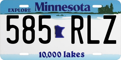 MN license plate 585RLZ