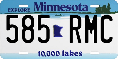 MN license plate 585RMC